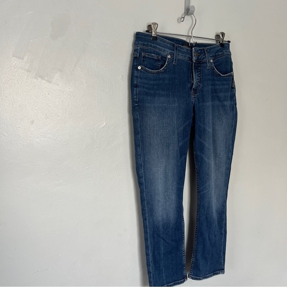 Silver Jeans Co. Elysa Capris Mid Rise Luxe Stretch Dark Wash XS Small 26 - Picture 1 of 8